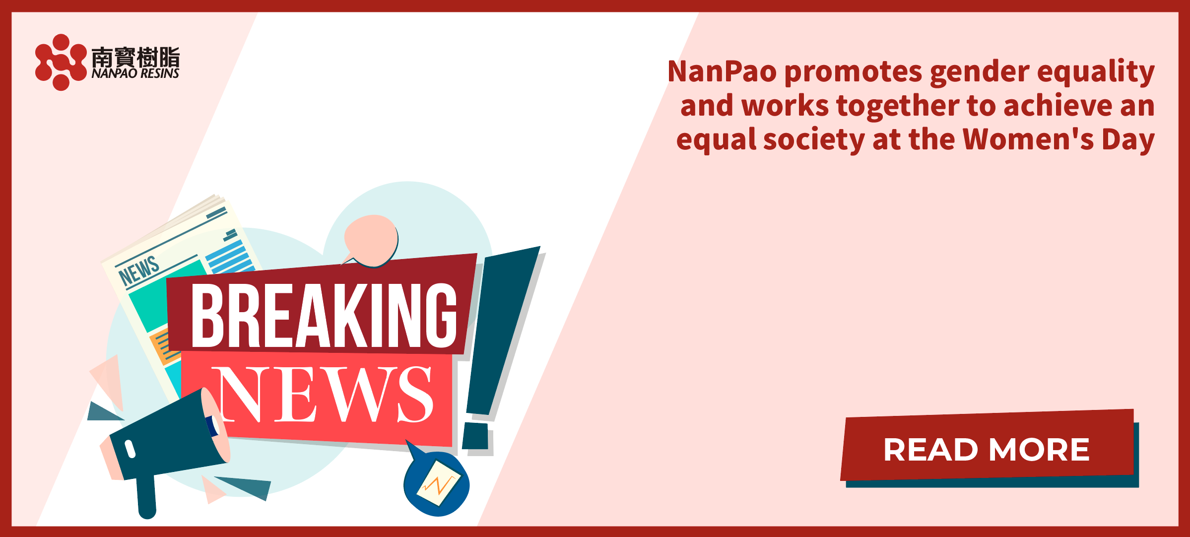 NanPao promotes gender equality and works together to achieve an equal society at the Women's Day